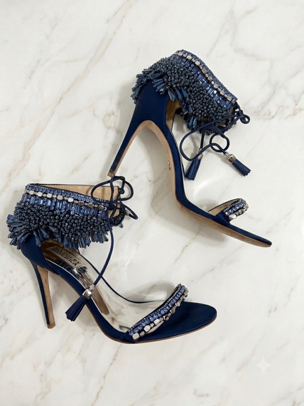 Badgley Mischka Katrina Beaded Embellished Sandals